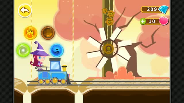 小魔女传奇:娜娜坐上了小火车,一定要帮她把轨道铺好哟