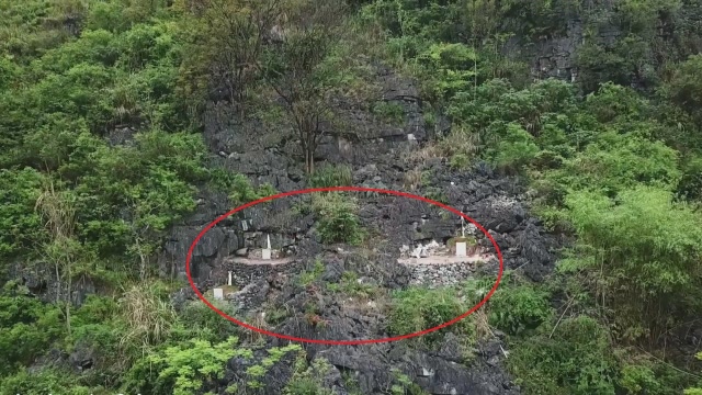 石山葬祖坟,这样的风水格局到底好不好?航拍带你看