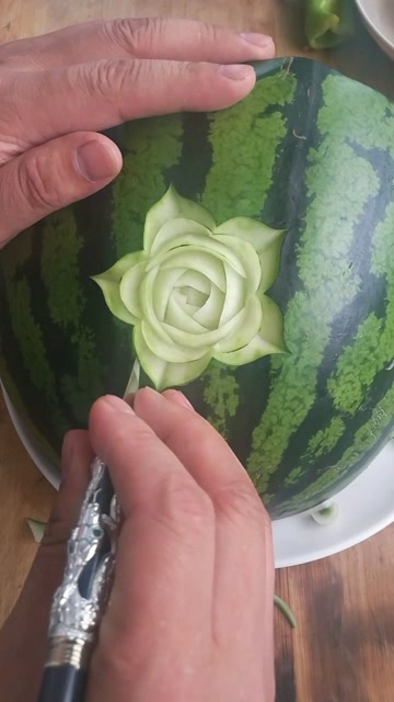 西瓜皮雕刻简单花式图片
