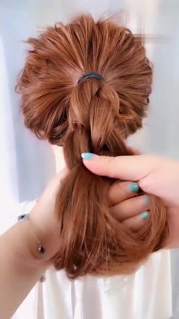 慢动作教你四股辫高马尾,回头率百分百,太漂亮了