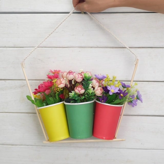 自己diy的纸杯花盆,低碳环保又美观