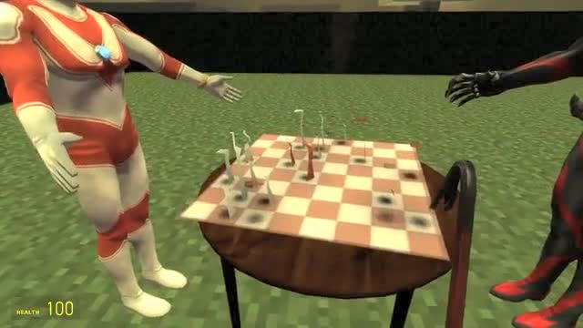 gmod游戏:杰克奥特曼和贝利亚奥特曼下象棋