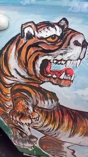 这是高手!绘画上山虎#武当大明峰