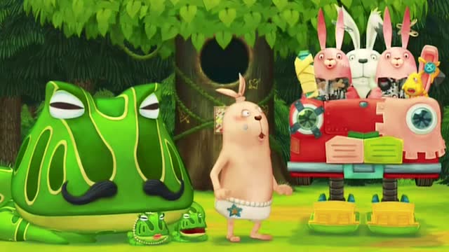 越狱兔:青蛙爸爸一个喷嚏竟吐出来了两只红兔子,厉害了