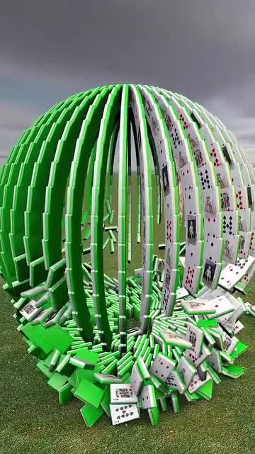 这种立体式多米诺才更好玩