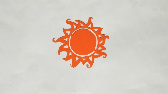 太阳纹图案剪纸图片