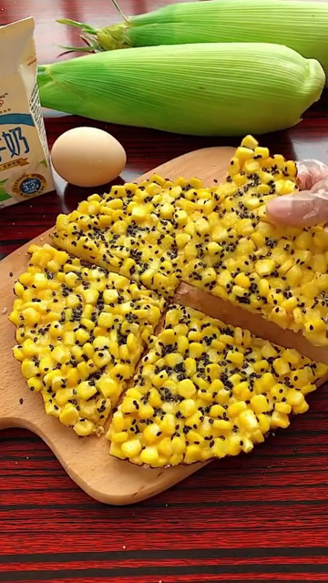 玉米粒饼味道鲜美,你们学会了吗,简单易学还好吃!