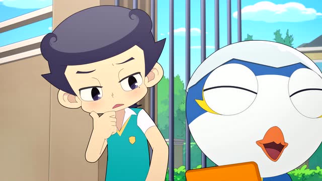 神奇阿呦之最强流星人丁冬用直接触摸屏去炫耀可以操纵物体