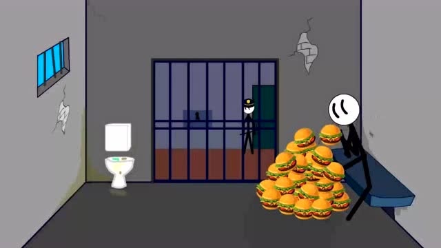 火柴人:火柴人吃汉堡