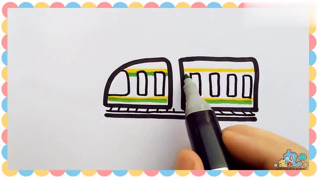 和谐号简笔画你会画吗?不如先来看看火车的画法吧
