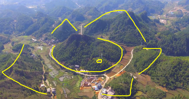 此地万剑归宗小山形局完美顶级的墓葬风水宝地