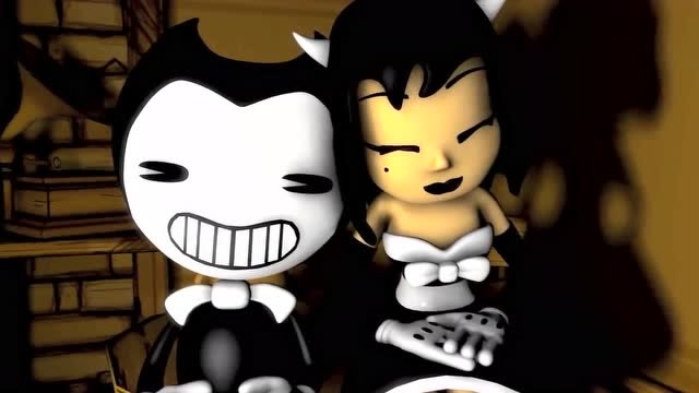 班迪和墨水机器黑化班迪看到天使般的爱丽丝瞬间被迷住了