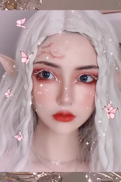 时尚化妆教程:cos小精灵的小姐姐也太美了把!