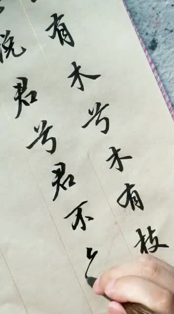 手写书法:唯美爱情诗句山有木兮木有枝