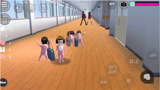 樱花校园模拟器：召集同学一起在学校跳舞，四人组的小孩太可爱了
