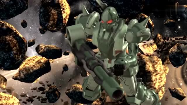 宇宙星神:机械士兵在陨石带探查,隐形战舰小心地在陨石间穿梭