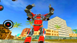 机械鲨英雄：机械鲨变成消防车形态，直接大战汽车人！