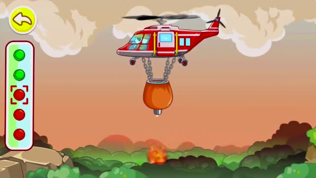 宝宝巴士:森林着火了,奇奇开消防直升飞机去救火
