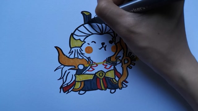 画一个胖胖后羿的黄金射手座