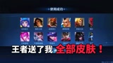 王者荣耀：你敢信王者送了我全部伴生皮肤！太牛了！