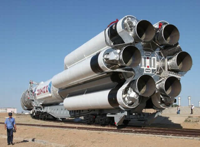 准备发射的质子 m运载火箭