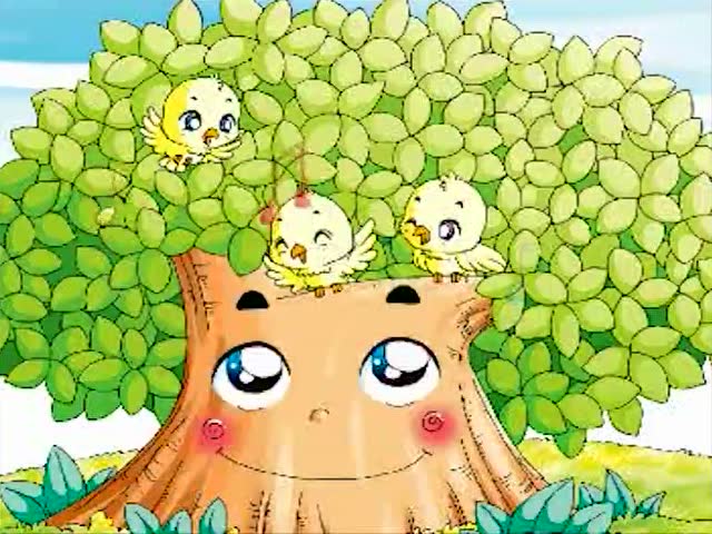 幼儿识字与阅读01_16大树和小鸟