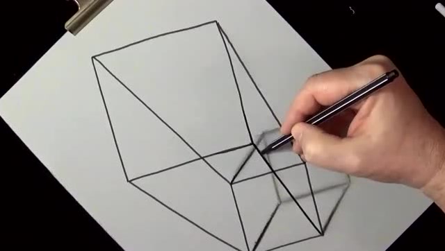 3d绘画,12条线就能画出立体感!
