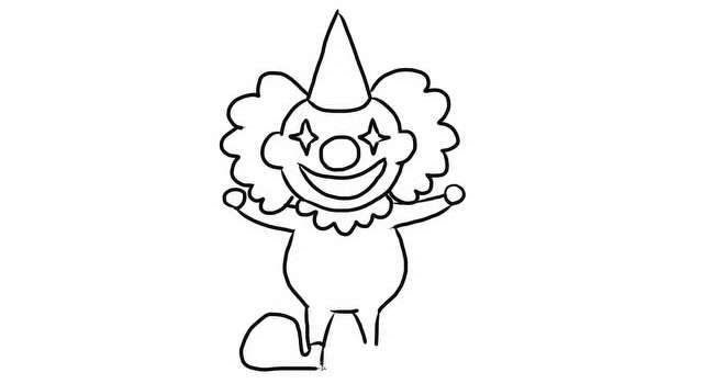 简单的学会画小丑卡通简笔画 宝宝轻松学画画