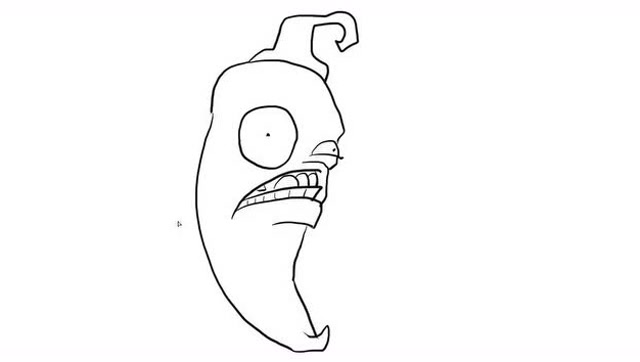 植物大战僵尸辣椒幼儿亲子简笔画宝宝轻松学画画