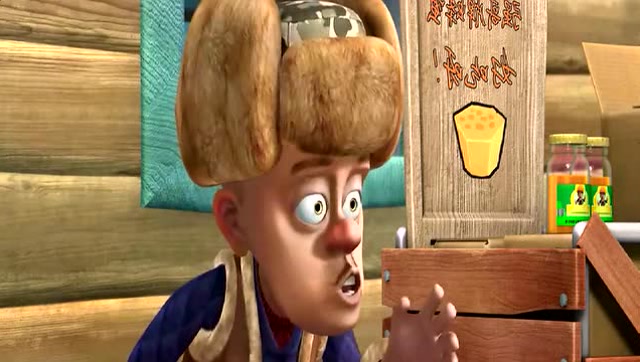 光头强自己卖蜂蜜被警察抓到