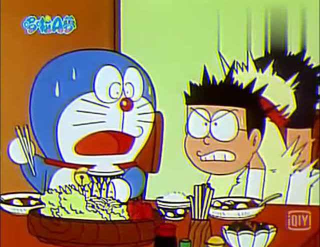 哆啦a梦:大雄的吃饭姿势好奇怪啊,还对妈妈那么凶