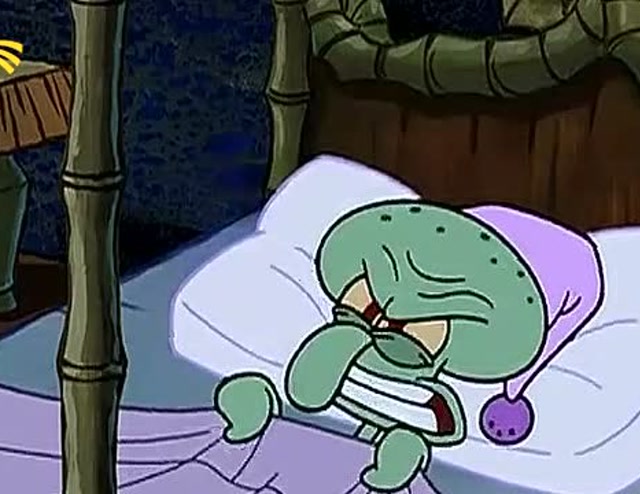 海绵宝宝:发生了什么事情呢?章鱼哥准备睡觉却很生气