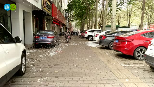 春天杨絮漫天飞,一不注意就飞进嘴里,老人孩子出门做好防护工作