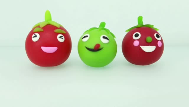 小番茄 捏面人手工 面塑手工 橡皮泥手工