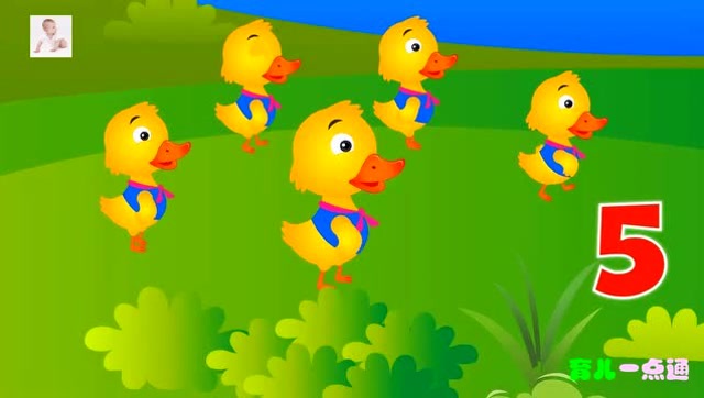 亲子早教益智动画 五只小鸭子 宝宝学习数字和儿歌