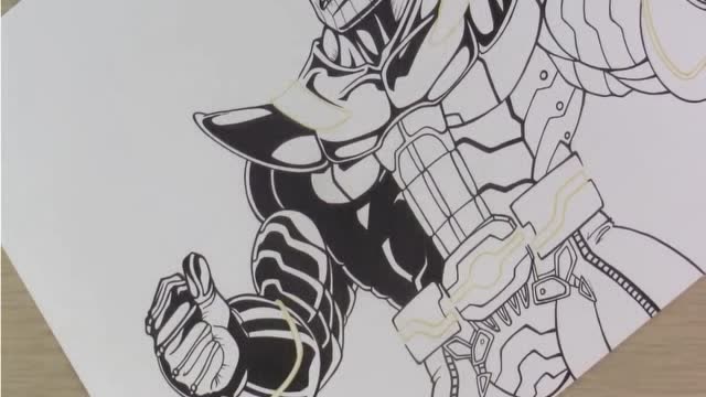 灭霸马克笔手绘