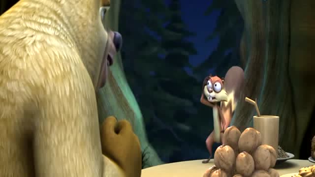 儿时动画片 好激动!,《熊出没》笨笨见到好多好吃的