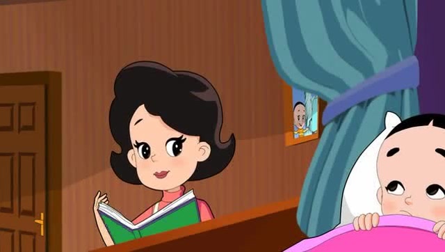 围裙妈妈讲故事给大头儿听