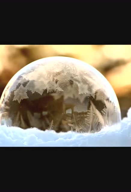 泡泡结冰的瞬间你见过吗?有没有很梦幻的感觉