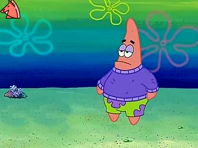 海绵宝宝:派大星在河边走着不知道想要去哪里呢