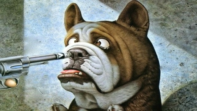 萌宠斗牛犬的夏天生活,满满恶霸脸丑萌范儿十足!