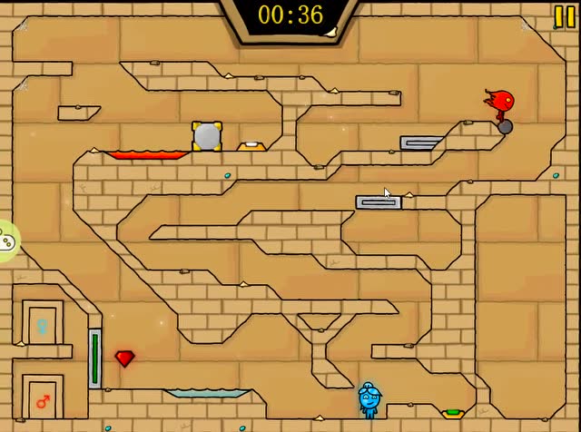 森林冰火人勇闯水晶禁地 闯关游戏