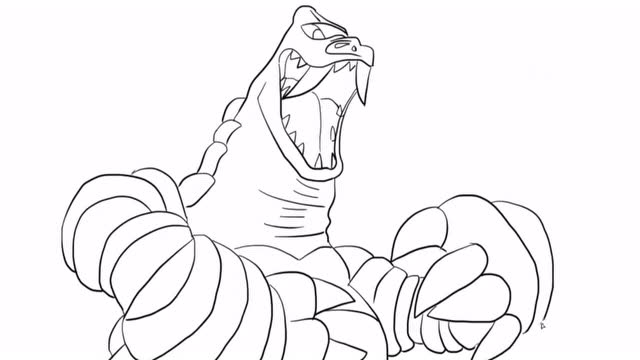 初代奥特曼中的雷德王怪兽儿童卡通简笔画
