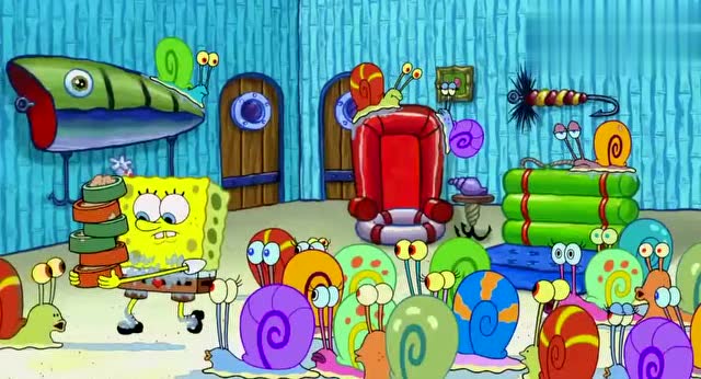 海绵宝宝家里来了一只人形蜗牛!派大星发现这不简单