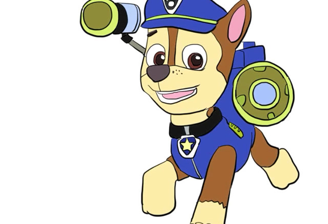 喜欢汪汪队的快点来学这幅卡通简笔画,猜猜可爱的阿奇要去干嘛