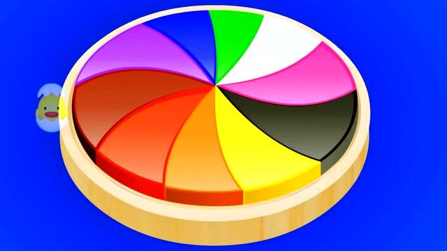 儿童早教益智动画,足球跳在七色彩虹盘上变颜色,学习颜色