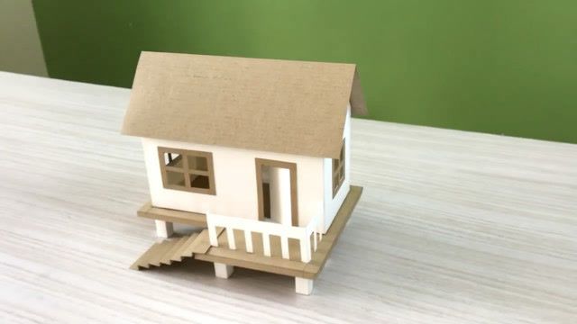 简易纸板手工制作房子图片