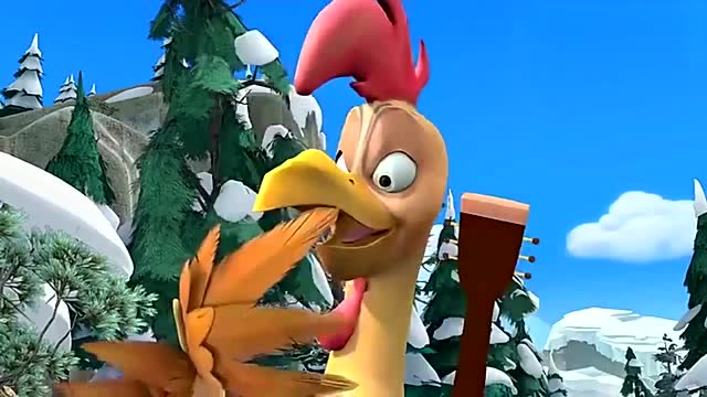 我叫溜达鸡坐着火车来森林溜达溜达,额 小心光头强把你变成烧鸡