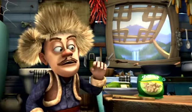 蹦蹦和熊大换了光头强的小熊饼干,他吃的是有泻药的饼干