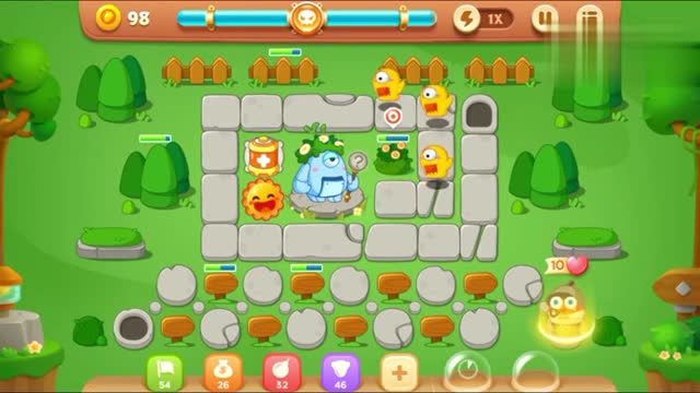 保卫萝卜3公园50关,无尽boss关卡,让手电筒炮塔集火boss